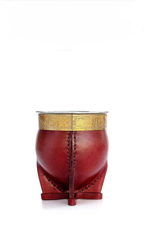 Premium calabasse en Cuir et Acier Inox