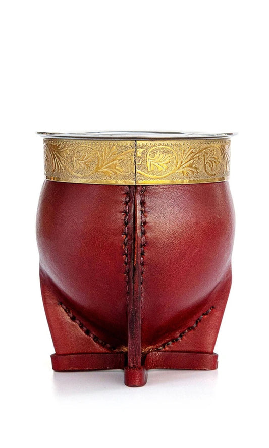 Premium calabasse en Cuir et Acier Inox