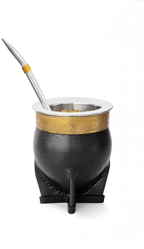 Premium calabasse en Cuir et Acier Inox